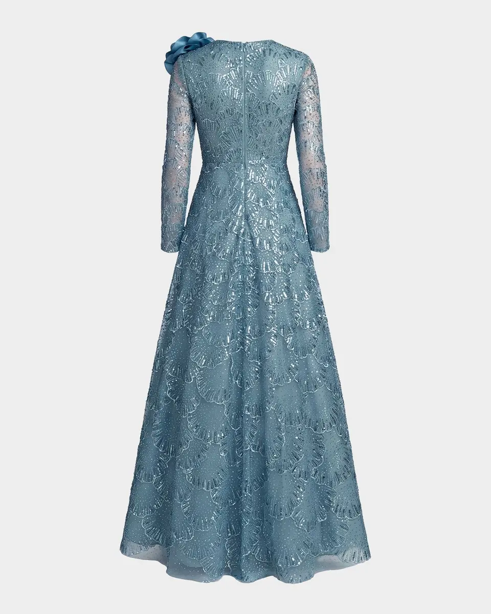 Mac Duggal Beaded Embroidered A-Line Gown | Thumbnail 5 Mac Duggal Beaded Embroidered A-Line Gown | Thumbnail 5