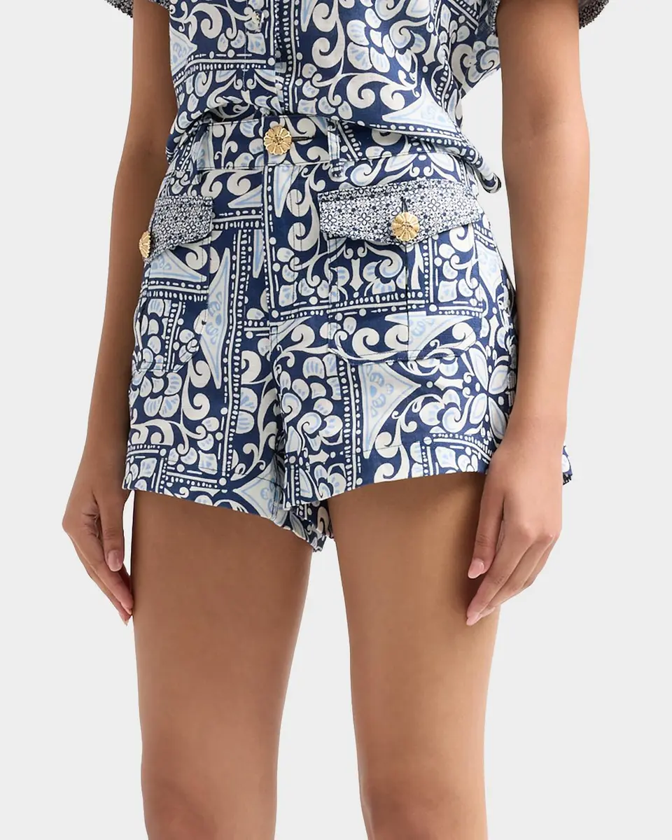 Cara Cara Xenia Floral Linen Shorts | Thumbnail 5 Cara Cara Xenia Floral Linen Shorts | Thumbnail 5