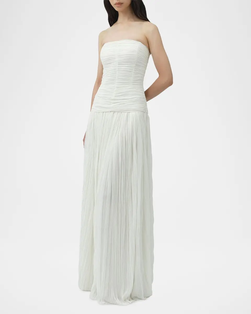 Simkhai Danielle Strapless Crinkle Jersey Bustier Gown | Thumbnail 2 Simkhai Danielle Strapless Crinkle Jersey Bustier Gown | Thumbnail 2
