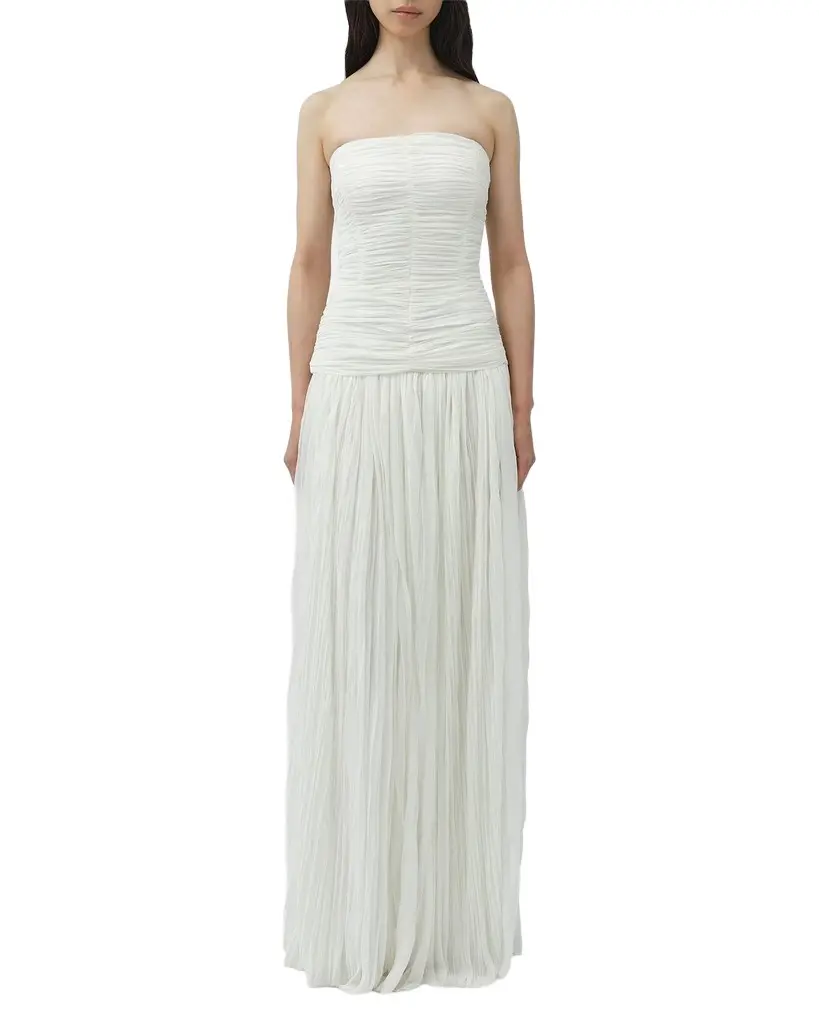 Simkhai Danielle Strapless Crinkle Jersey Bustier Gown | Image 1 Simkhai Danielle Strapless Crinkle Jersey Bustier Gown | Image 1