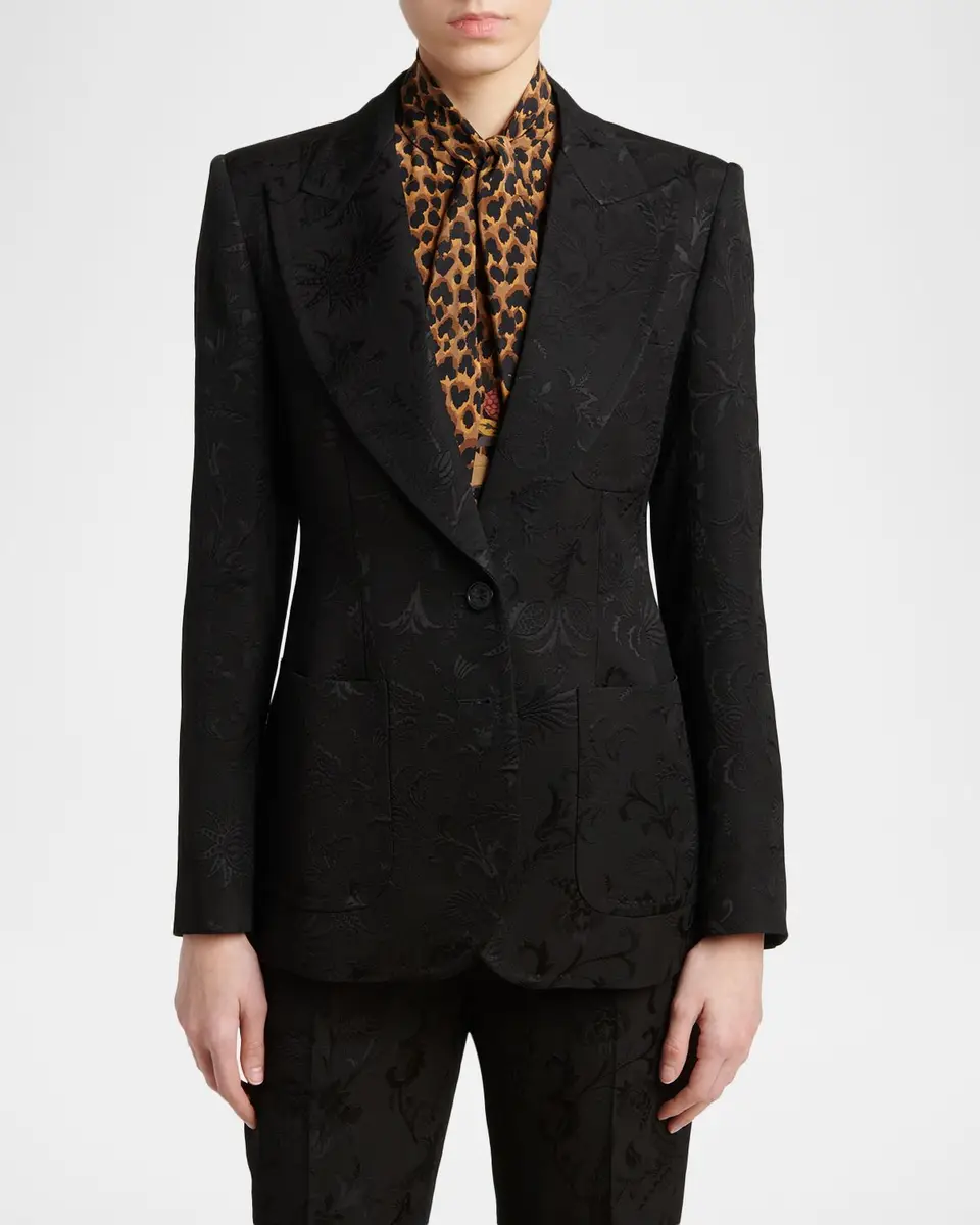 Etro Floral Single-Breasted Jacquard Jacket | Thumbnail 4 Etro Floral Single-Breasted Jacquard Jacket | Thumbnail 4