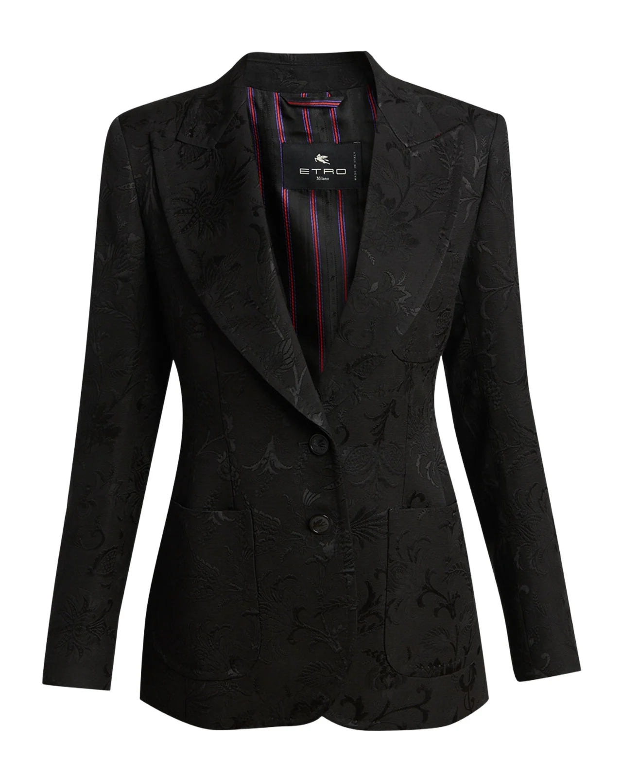 Floral Single-Breasted Jacquard Jacket Floral Single-Breasted Jacquard Jacket