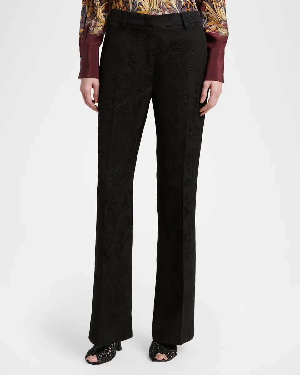 Etro Floral Jacquard Straight-Leg Trousers | Thumbnail 3 Etro Floral Jacquard Straight-Leg Trousers | Thumbnail 3