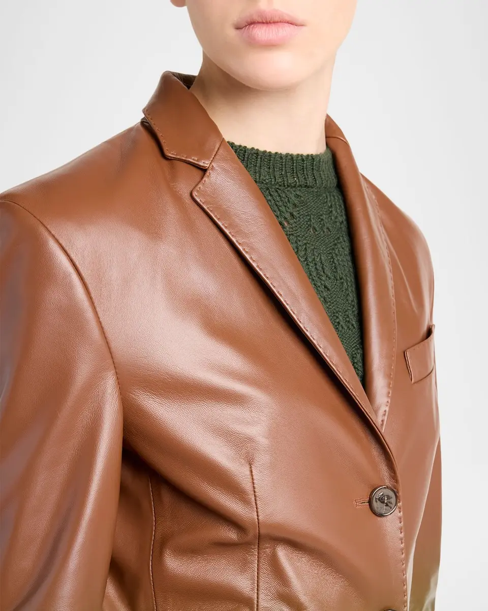 Etro Ombre Leather Single-Breasted Jacket | Thumbnail 5 Etro Ombre Leather Single-Breasted Jacket | Thumbnail 5