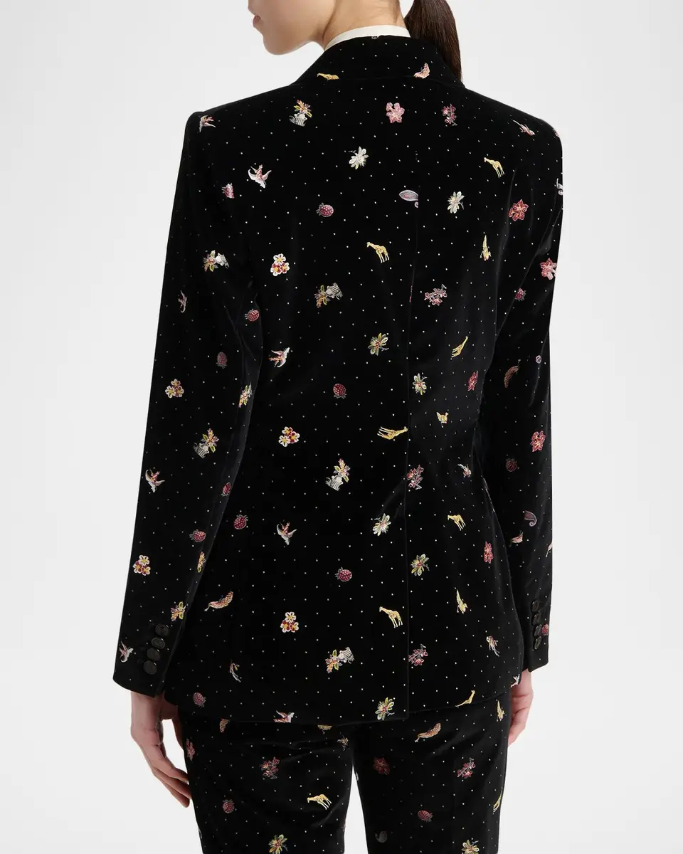 Etro Polka-Dot Velvet Single-Breasted Jacket | Thumbnail 3 Etro Polka-Dot Velvet Single-Breasted Jacket | Thumbnail 3