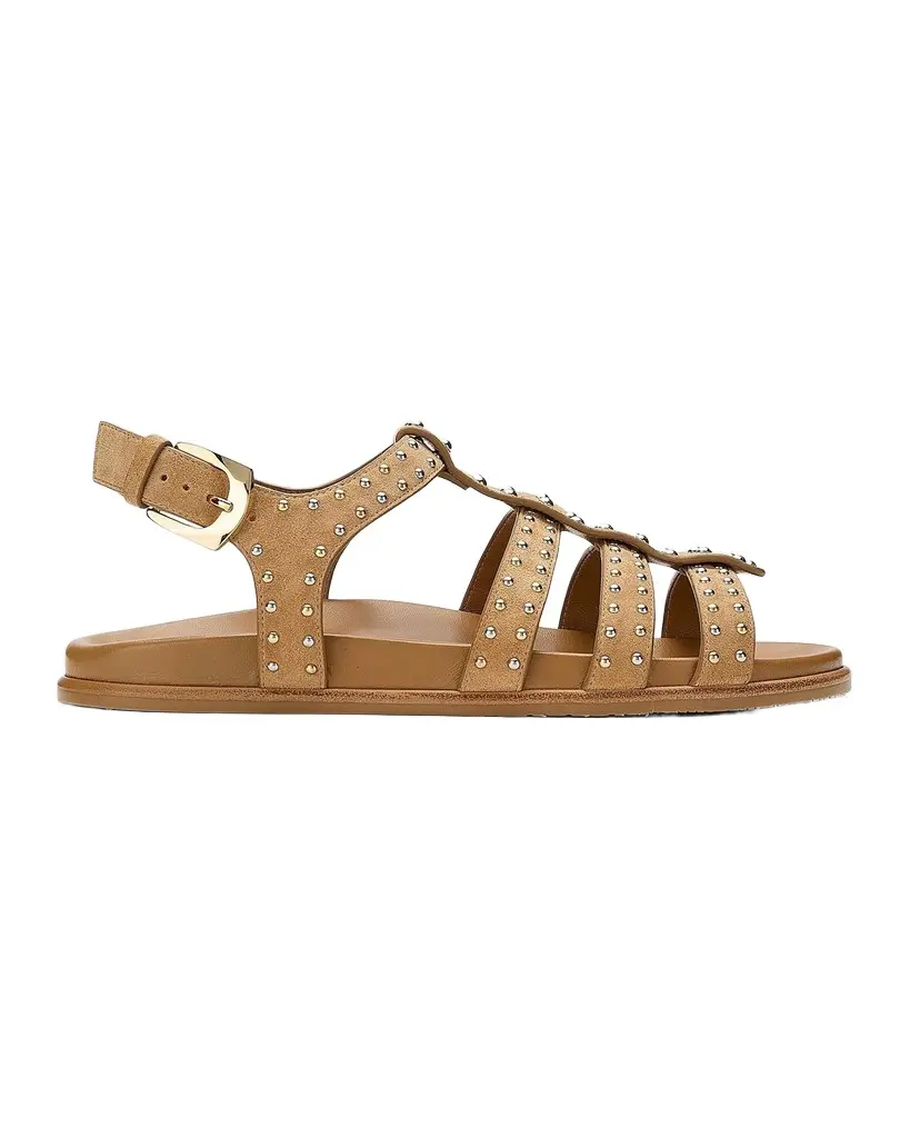 Stuart Weitzman Perry Studded Suede Fisherman Sandals | Image 1 Stuart Weitzman Perry Studded Suede Fisherman Sandals | Image 1