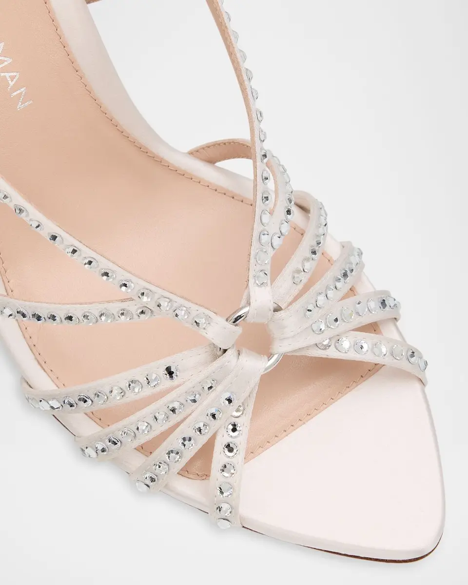 Stuart Weitzman 80mm Carlyle Embellished Satin Slingback Sandals | Thumbnail 5 Stuart Weitzman 80mm Carlyle Embellished Satin Slingback Sandals | Thumbnail 5