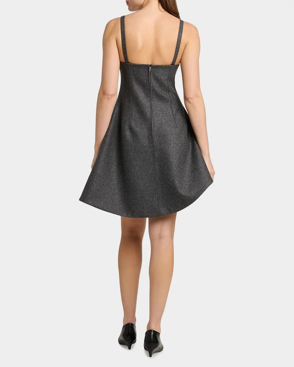 Jil Sander Wool Melange Fit-&-Flare Mini Dress | Thumbnail 3 Jil Sander Wool Melange Fit-&-Flare Mini Dress | Thumbnail 3