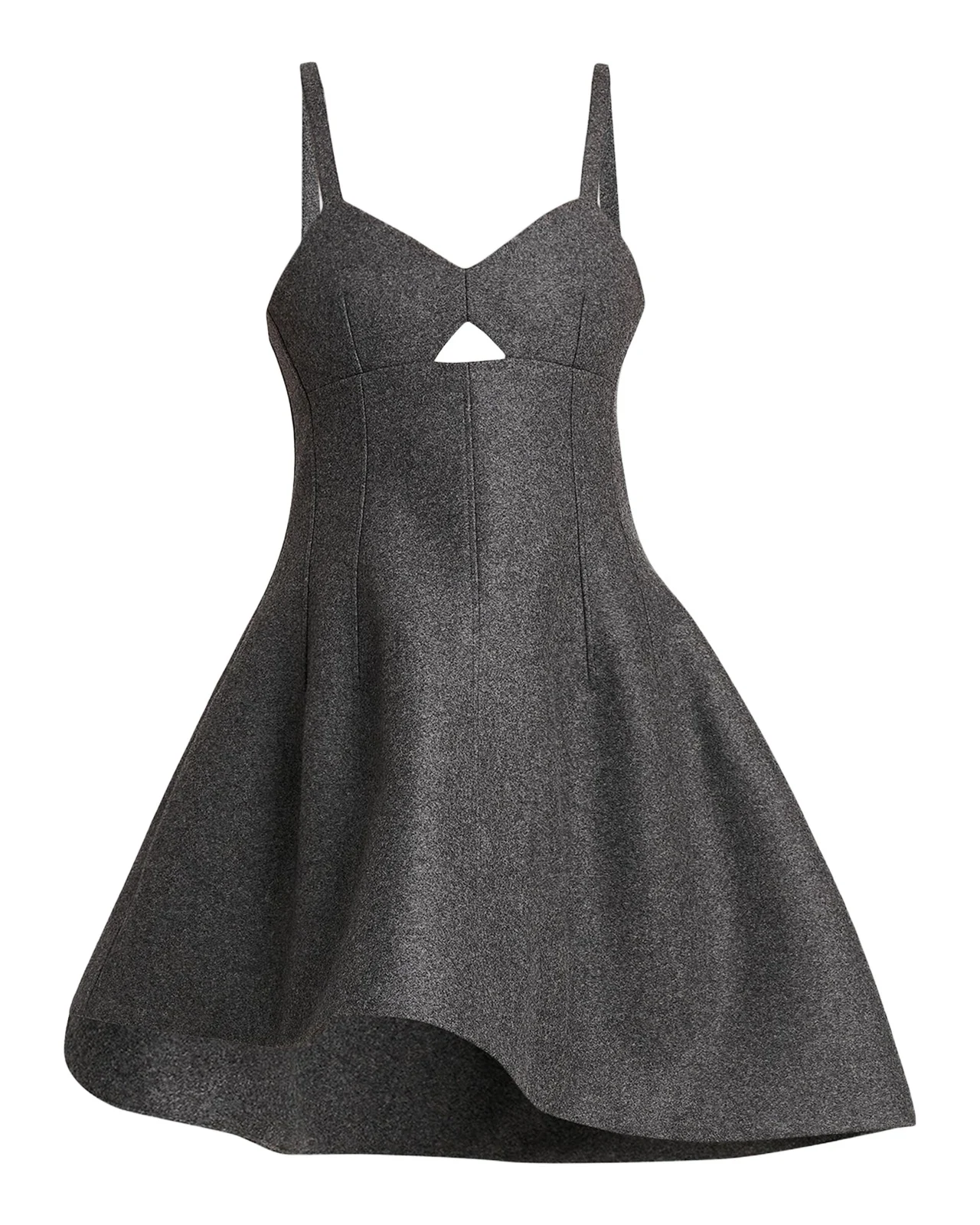 Jil Sander Wool Melange Fit-&-Flare Mini Dress