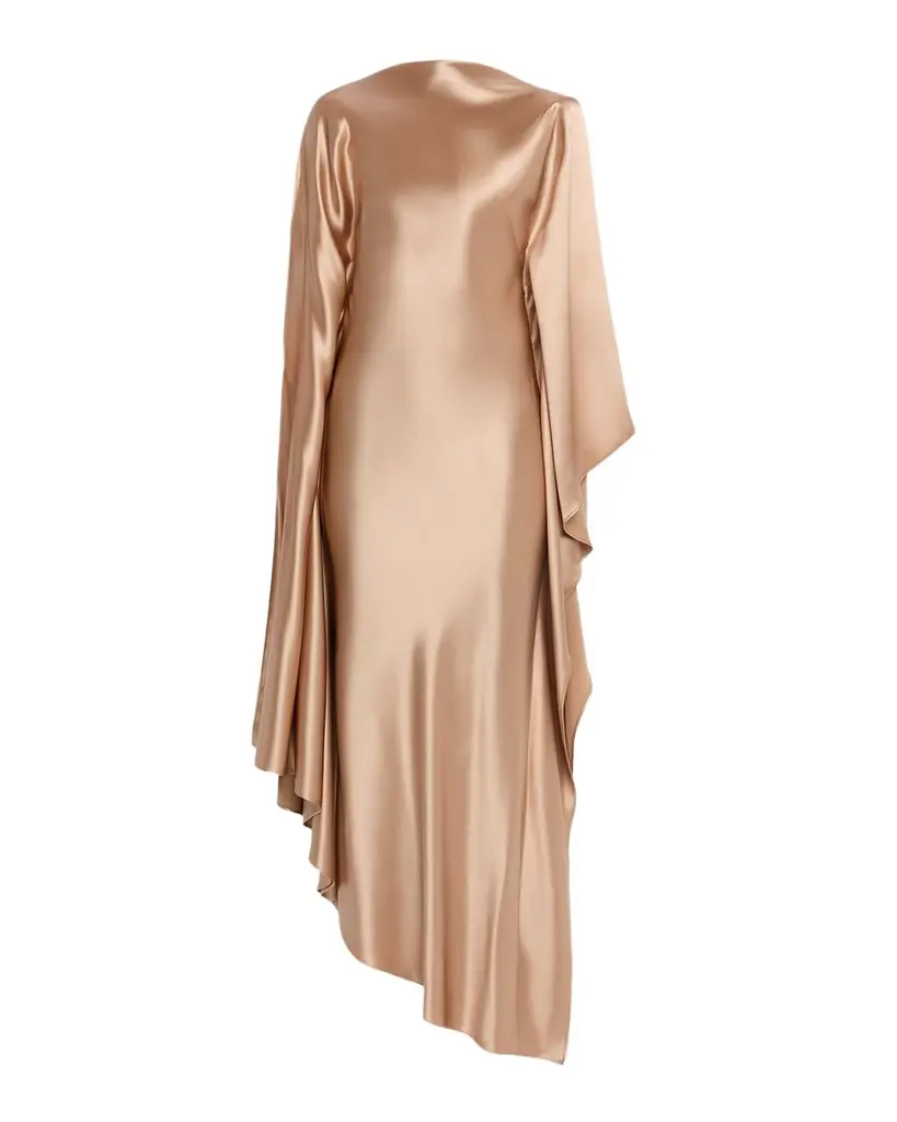 Acler Jarvis Draped Satin Maxi Dress | Image 1 Acler Jarvis Draped Satin Maxi Dress | Image 1
