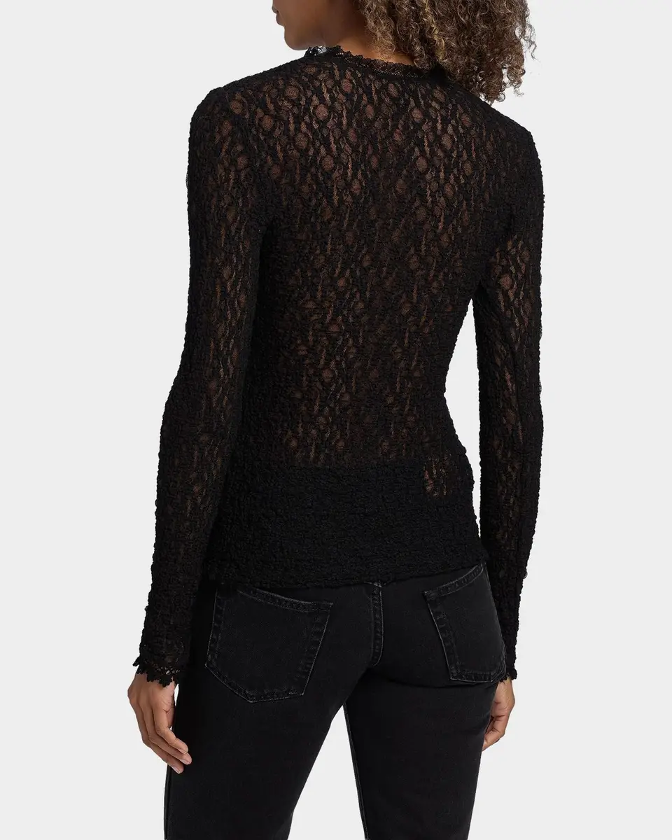 Isabel Marant Brany Stretch Lace Long-Sleeve Top | Thumbnail 3 Isabel Marant Brany Stretch Lace Long-Sleeve Top | Thumbnail 3