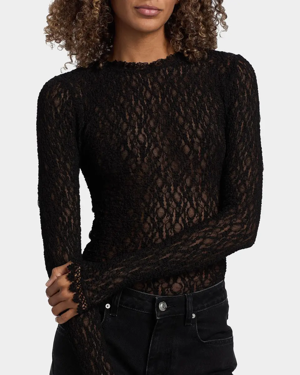 Isabel Marant Brany Stretch Lace Long-Sleeve Top | Thumbnail 5 Isabel Marant Brany Stretch Lace Long-Sleeve Top | Thumbnail 5