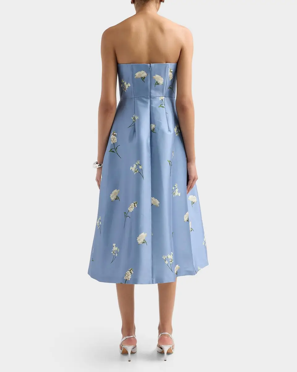 SACHIN & BABI Shay Strapless Floral-Print Stretch Mikado Dress | Thumbnail 3 SACHIN & BABI Shay Strapless Floral-Print Stretch Mikado Dress | Thumbnail 3