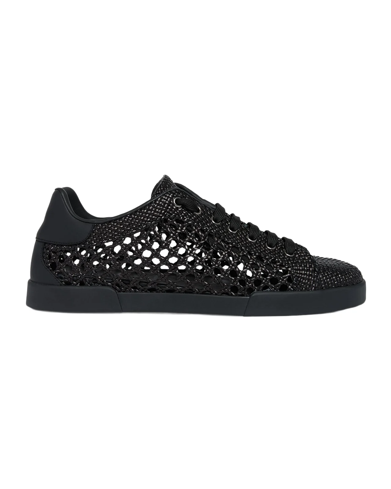 Dolce & Gabbana Men's Portofino Open-Weave Low-Top Sneakers