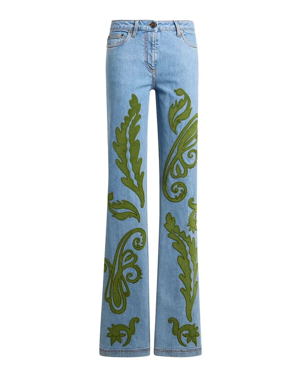 Etro Paisley Embroidered Bootcut Jeans | Thumbnail 3 Etro Paisley Embroidered Bootcut Jeans | Thumbnail 3
