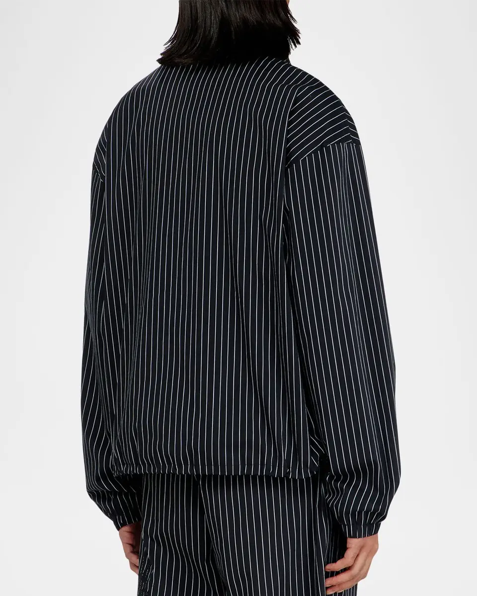 Diesel Men's Corsar Embroidered Phoenix Pinstripe Blouson | Thumbnail 3