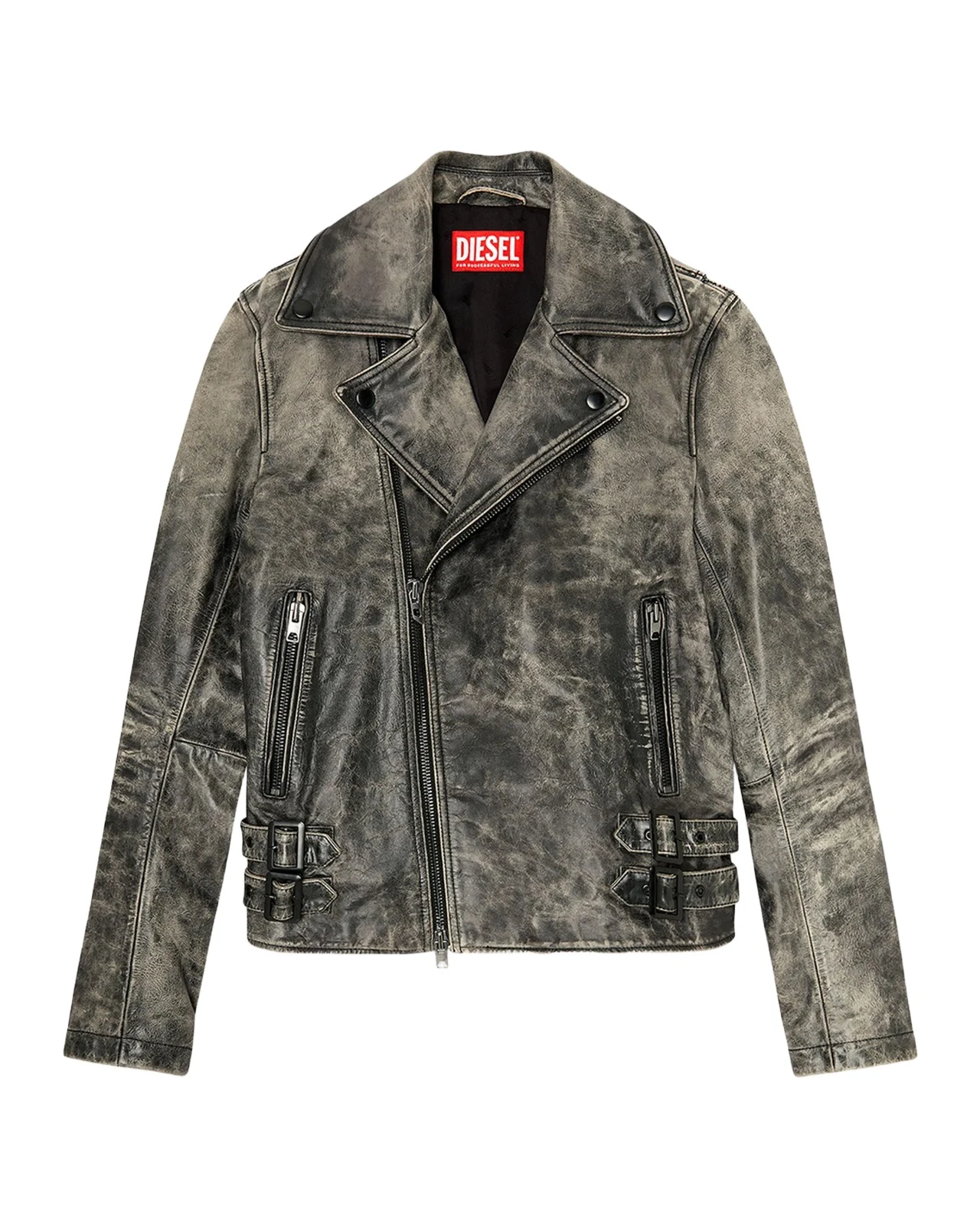 Men's Treated Leather Biker Jacket Men's Treated Leather Biker Jacket