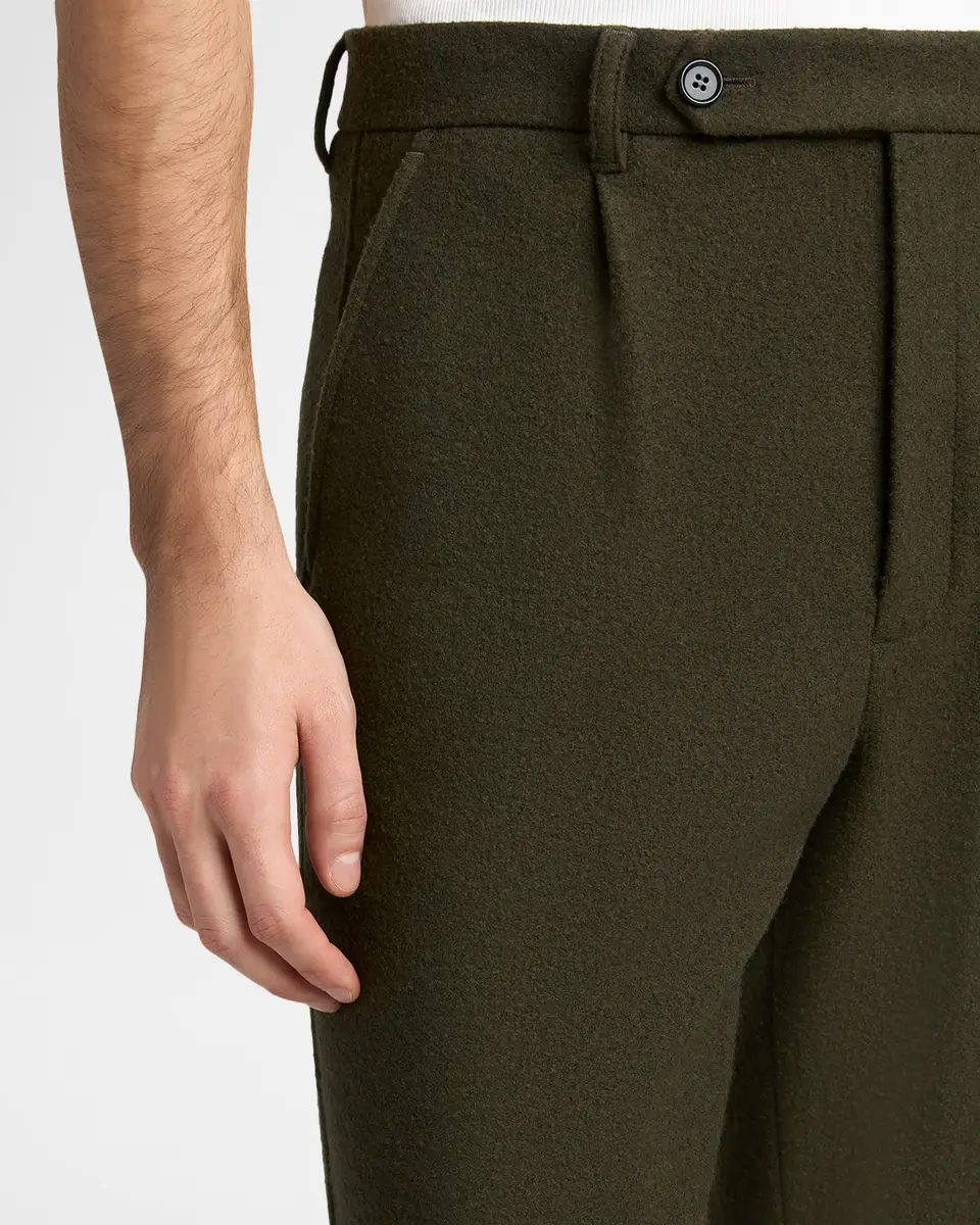 Jil Sander Men's Brushed Wool Straight-Leg Pants | Thumbnail 5 Jil Sander Men's Brushed Wool Straight-Leg Pants | Thumbnail 5