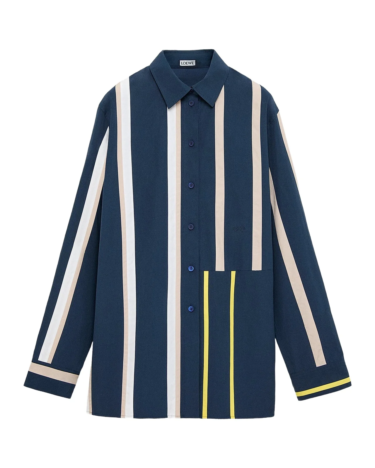 Loewe Stripe Paneled Button-Down Shirt