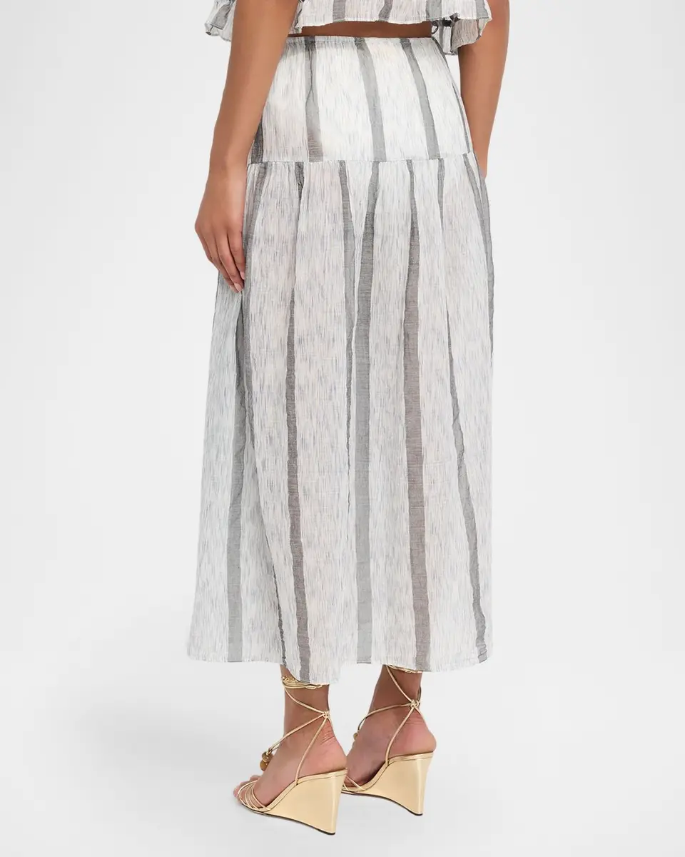 Ulla Johnson Almia Striped Midi Skirt Coverup | Thumbnail 3