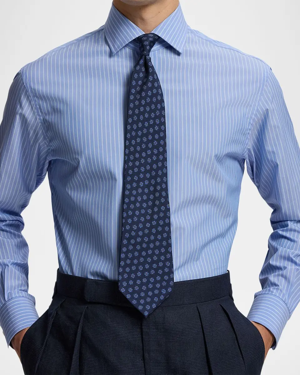 Ralph Lauren Purple Label Men's Geometric-Print Silk Tie | Thumbnail 2 Ralph Lauren Purple Label Men's Geometric-Print Silk Tie | Thumbnail 2