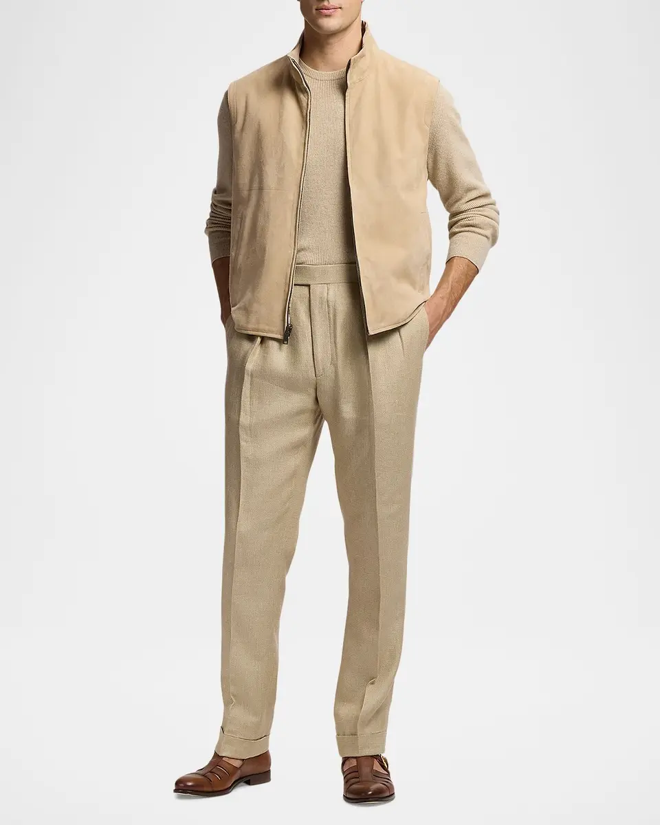 Ralph Lauren Purple Label Men's Jamison Reversible Suede Vest | Thumbnail 2 Ralph Lauren Purple Label Men's Jamison Reversible Suede Vest | Thumbnail 2