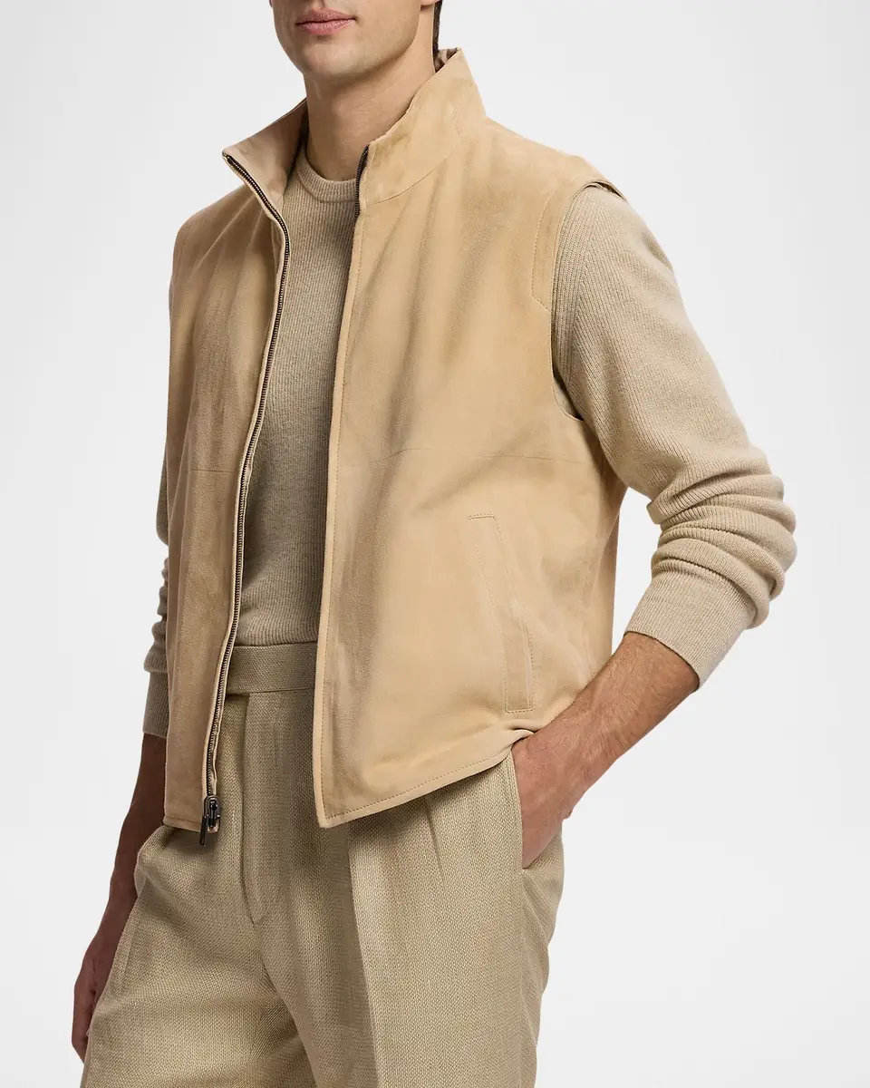 Ralph Lauren Purple Label Men's Jamison Reversible Suede Vest | Thumbnail 6 Ralph Lauren Purple Label Men's Jamison Reversible Suede Vest | Thumbnail 6