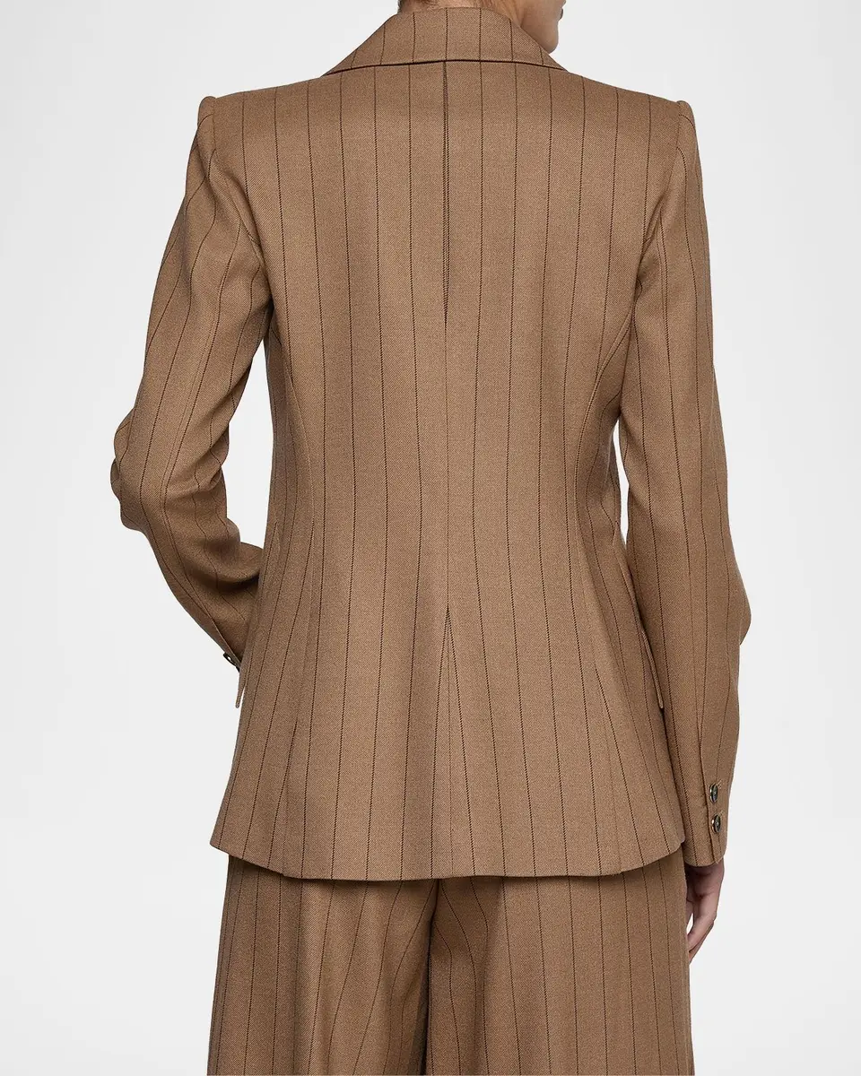 L'Agence Chamberlain Pinstriped Single-Breasted Blazer | Thumbnail 3 L'Agence Chamberlain Pinstriped Single-Breasted Blazer | Thumbnail 3