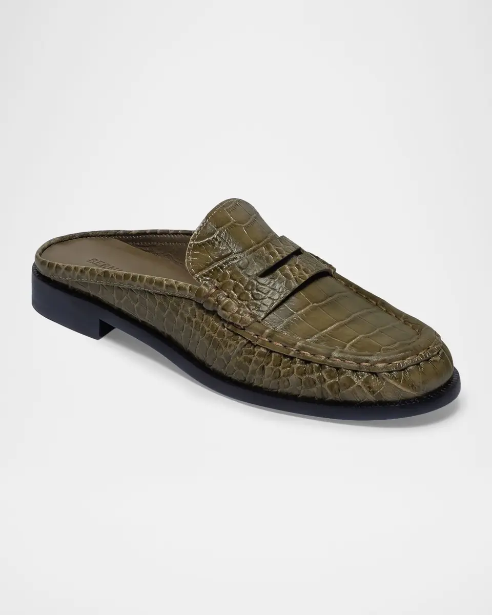 Bernardo Tilda Leather Penny Loafer Mules | Thumbnail 2