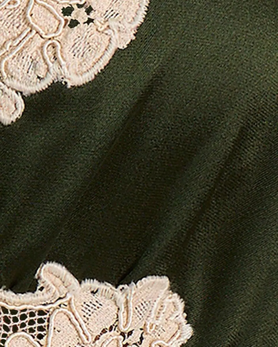 Alice + Olivia Julietta Cutaway Lace-Trim Satin Dress | Thumbnail 7 Alice + Olivia Julietta Cutaway Lace-Trim Satin Dress | Thumbnail 7