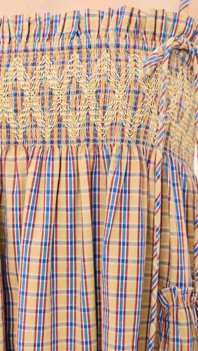 Damson Madder Marmalade Check Lilo Mini Dress | Thumbnail 6 Damson Madder Marmalade Check Lilo Mini Dress | Thumbnail 6