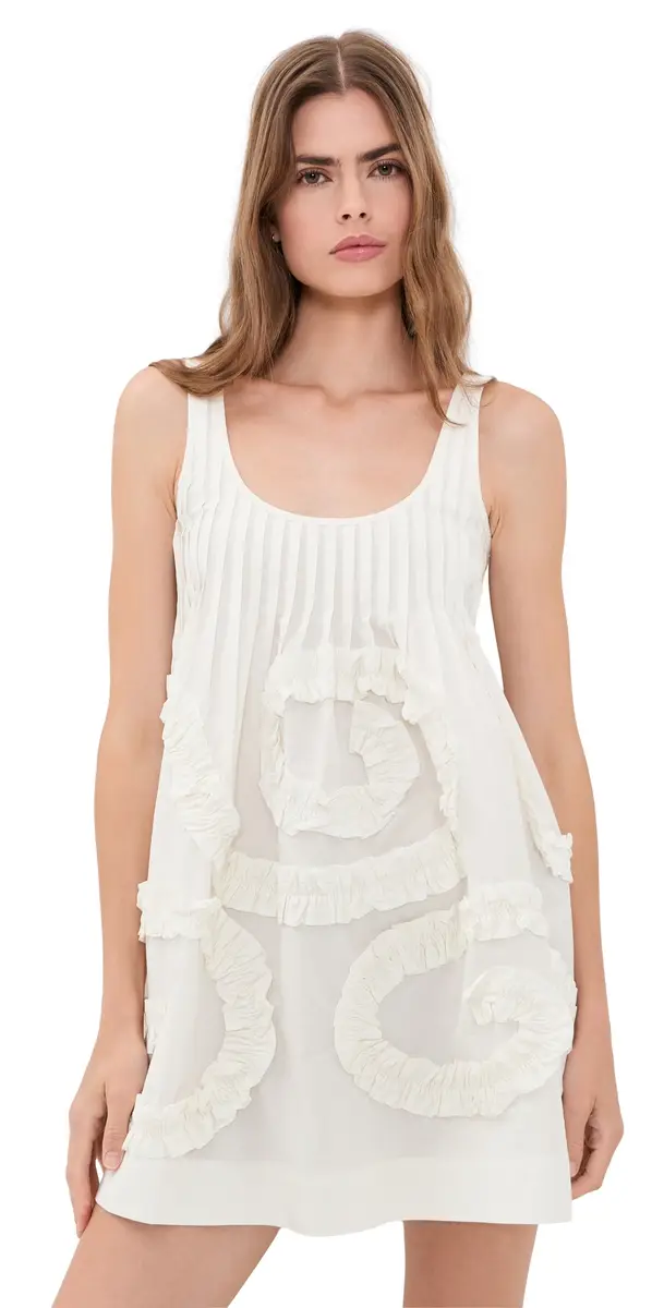 Damson Madder Stella Mini Dress White | Image 1 Damson Madder Stella Mini Dress White | Image 1