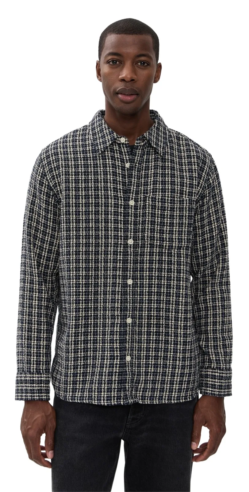 Reverse Tweed Snow Check Shacket Reverse Tweed Snow Check Shacket