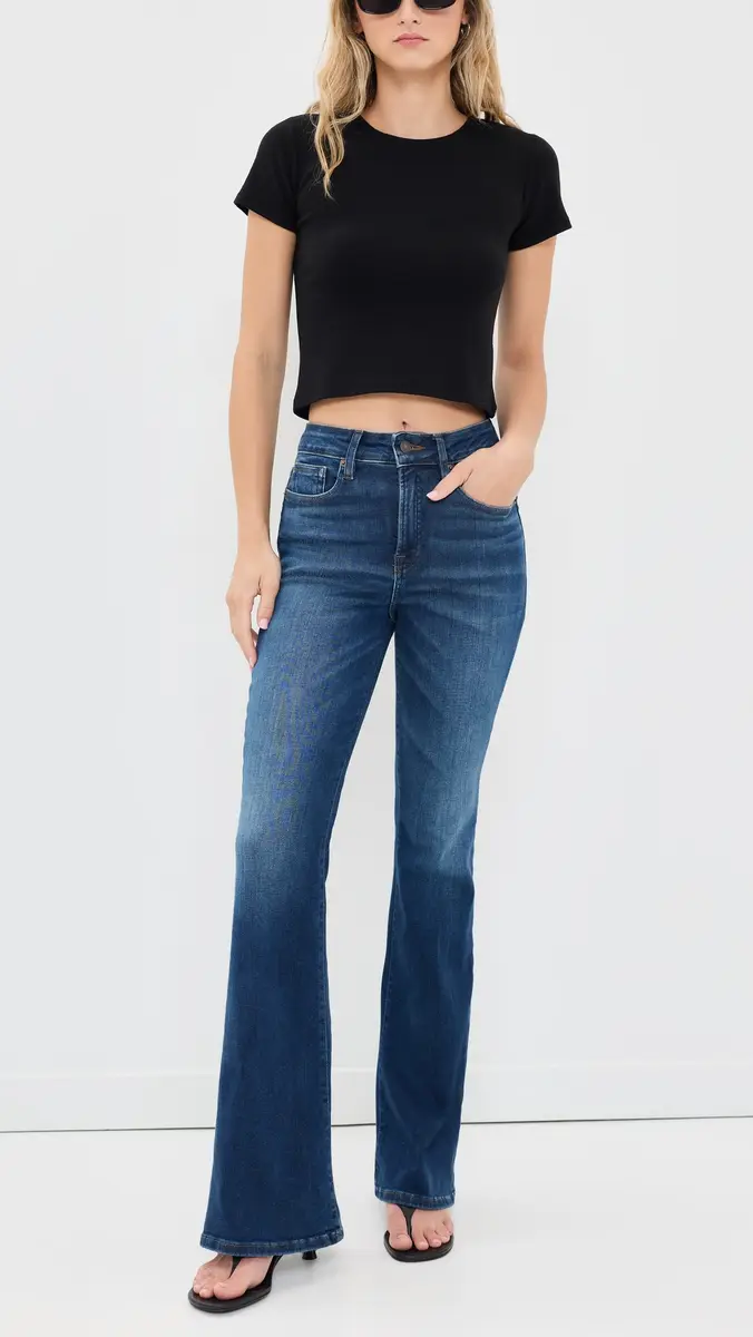 GOOD AMERICAN Soft Tech Flare Good Legs Jeans | Thumbnail 5 GOOD AMERICAN Soft Tech Flare Good Legs Jeans | Thumbnail 5