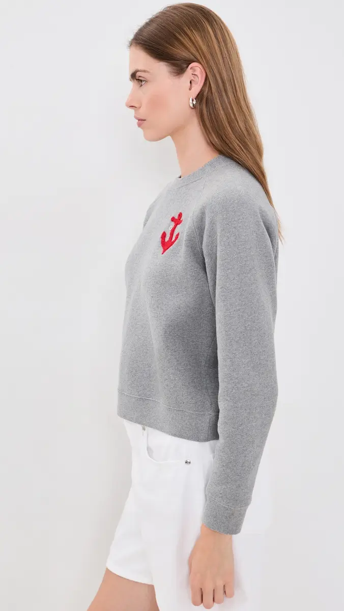 Clare V. Clare V. Petit Chenille Anchor Le Court Sweatshirt | Thumbnail 5 Clare V. Clare V. Petit Chenille Anchor Le Court Sweatshirt | Thumbnail 5
