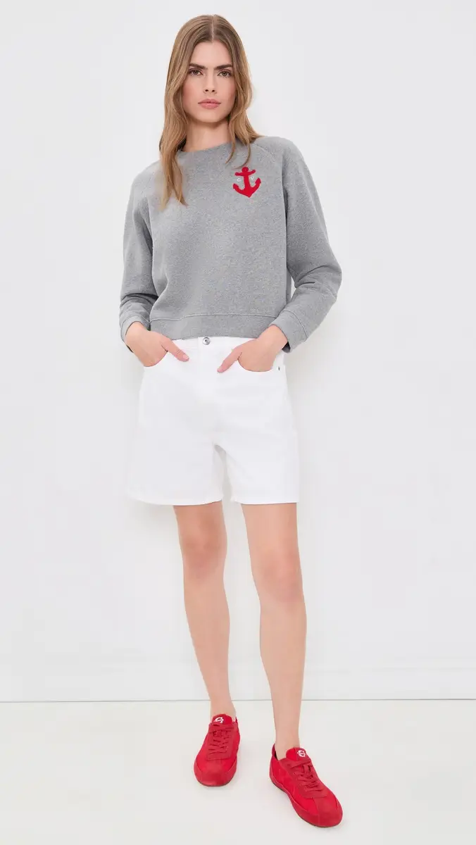 Clare V. Clare V. Petit Chenille Anchor Le Court Sweatshirt | Thumbnail 6 Clare V. Clare V. Petit Chenille Anchor Le Court Sweatshirt | Thumbnail 6