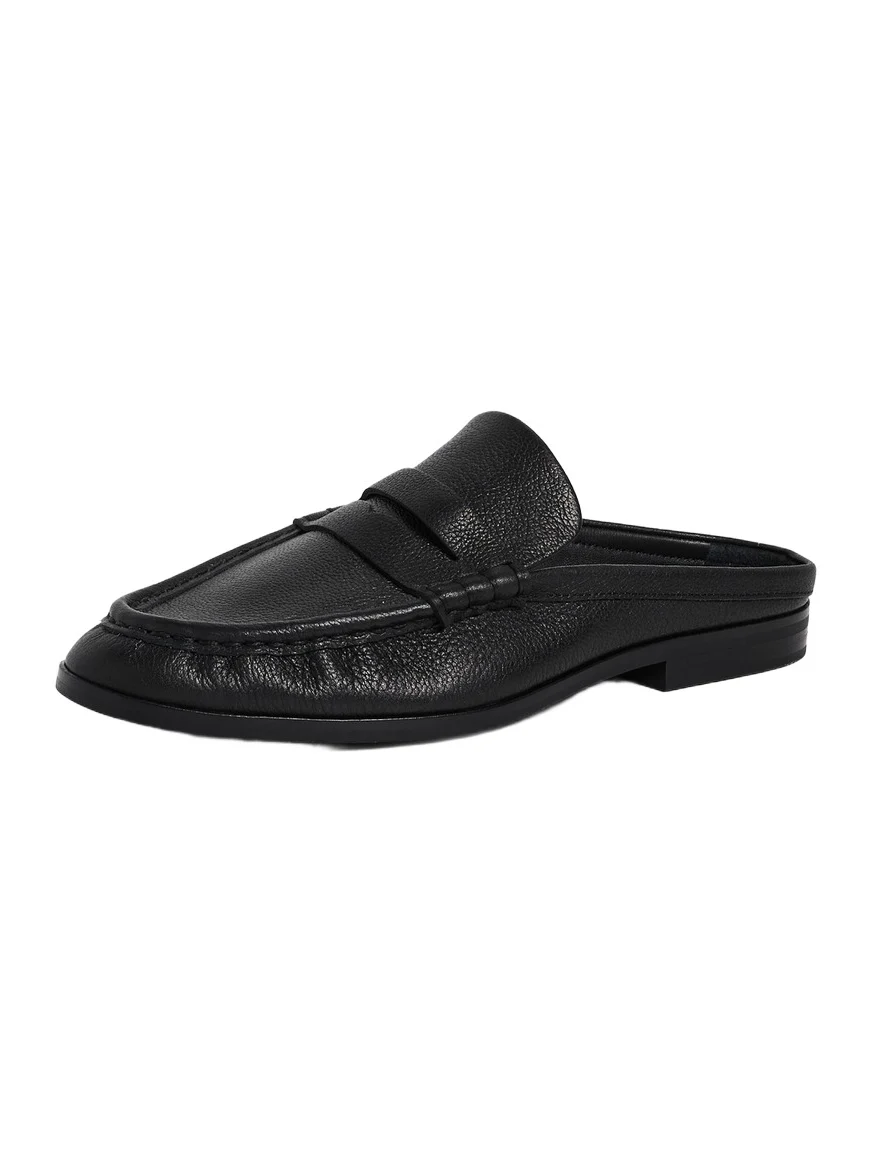 Dean Pebbled Leather Loafer Mules Dean Pebbled Leather Loafer Mules