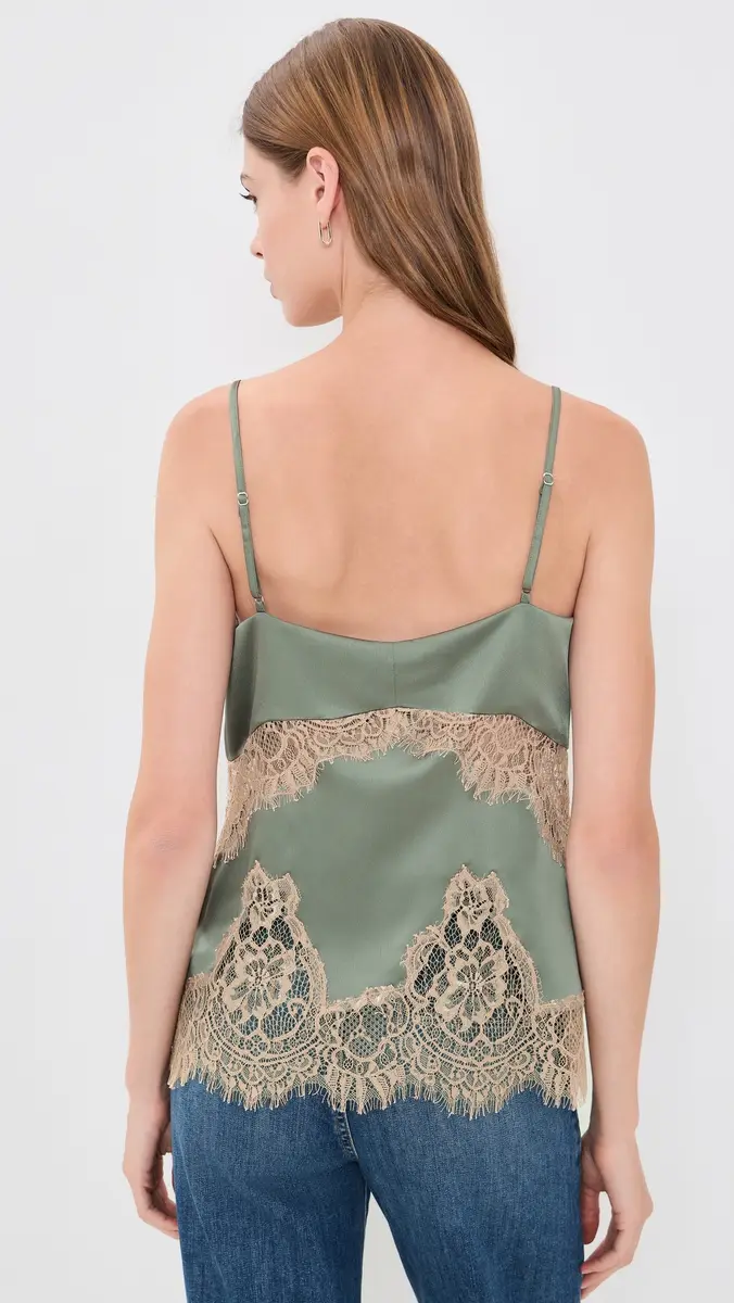 L'Agence Mitsu Lace Trim Cami | Thumbnail 3 L'Agence Mitsu Lace Trim Cami | Thumbnail 3