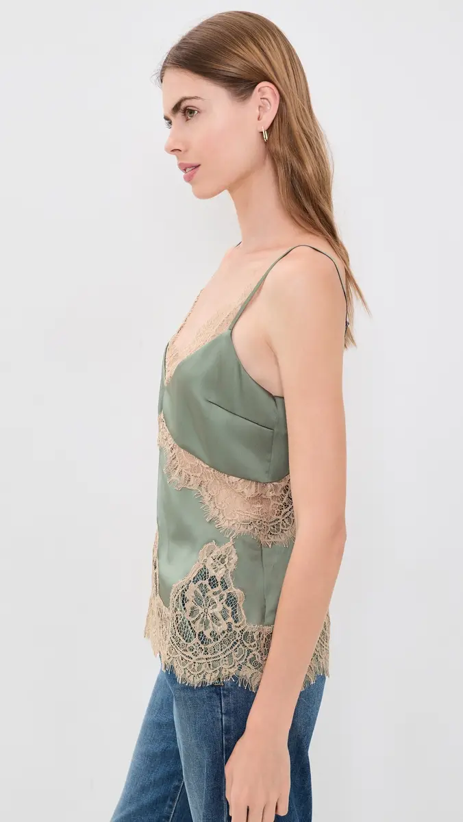 L'Agence Mitsu Lace Trim Cami | Thumbnail 4 L'Agence Mitsu Lace Trim Cami | Thumbnail 4