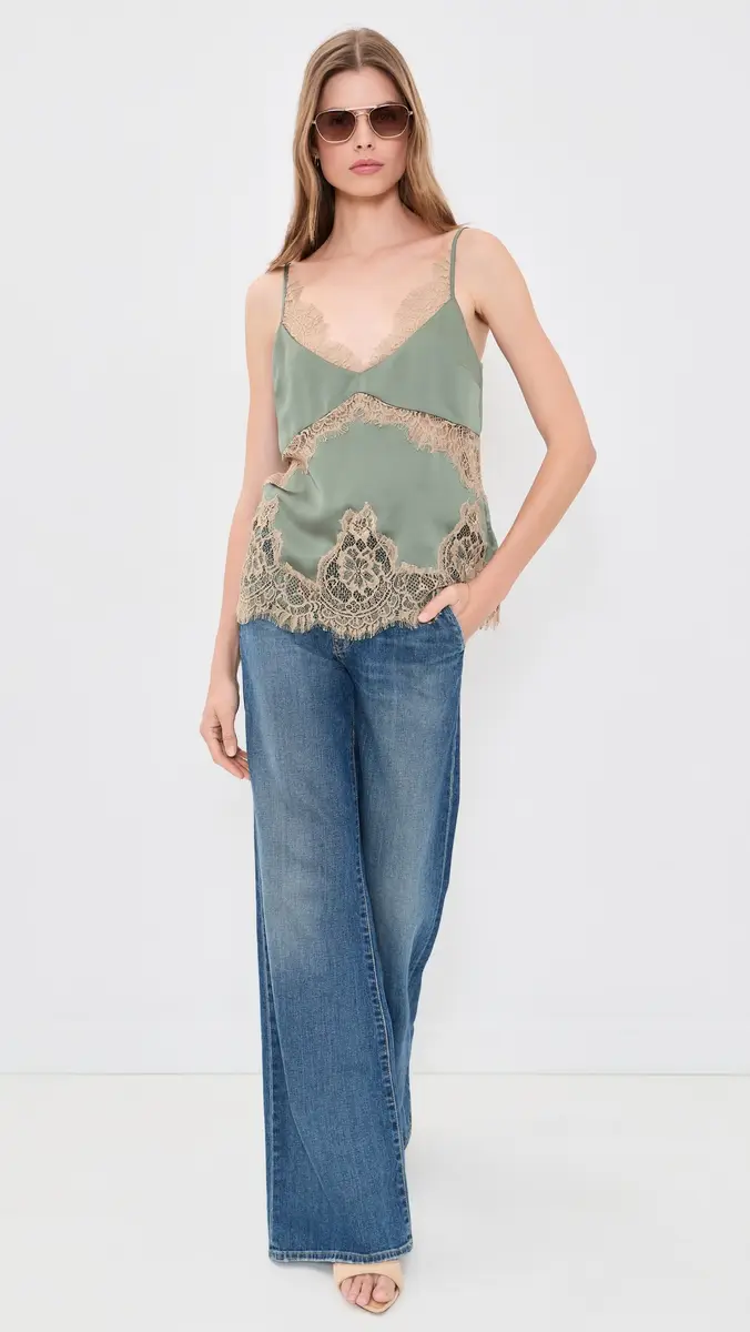 L'Agence Mitsu Lace Trim Cami | Thumbnail 5 L'Agence Mitsu Lace Trim Cami | Thumbnail 5