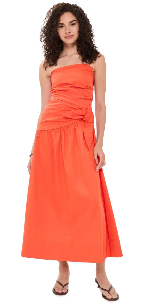 ROAME. Rene Tie Dress Poppy | Image 1 ROAME. Rene Tie Dress Poppy | Image 1