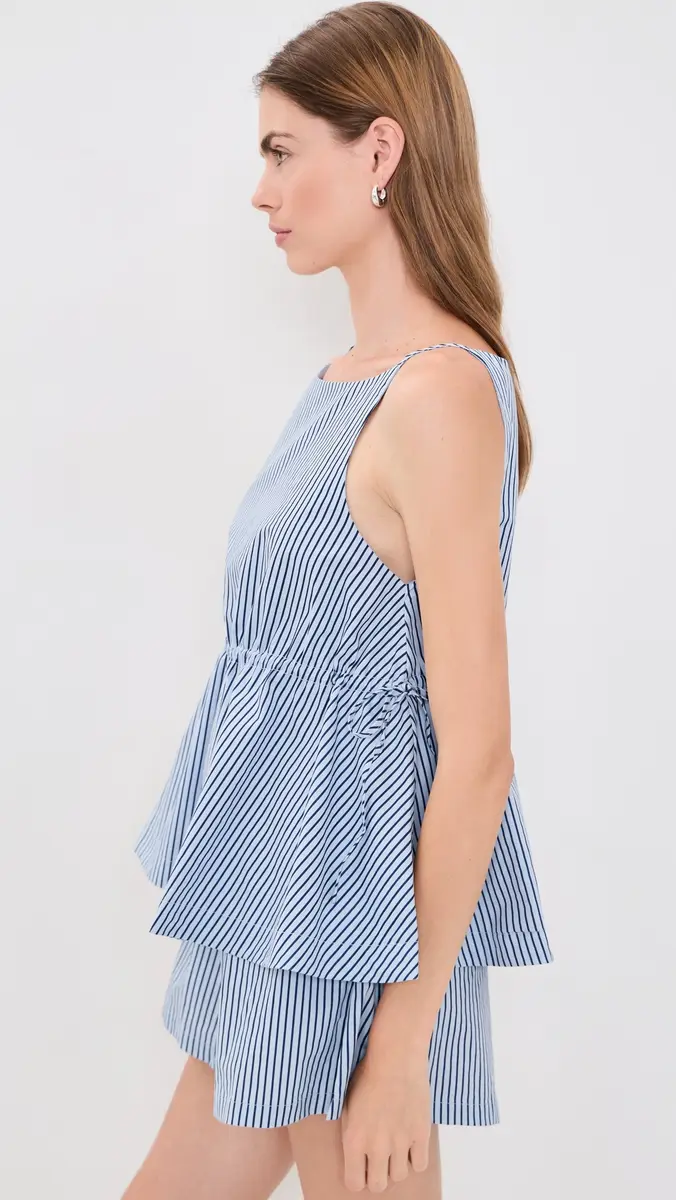 VRG GRL Indi Blue Stripe Top | Thumbnail 4 VRG GRL Indi Blue Stripe Top | Thumbnail 4