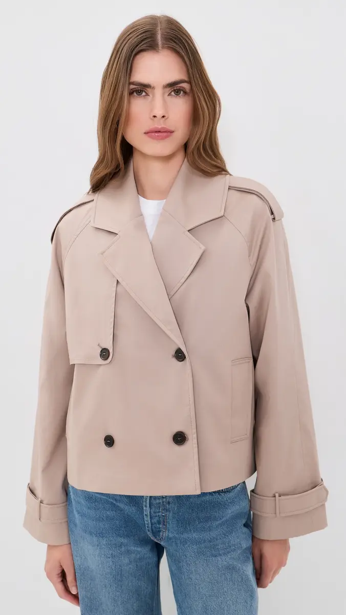 Anine Bing Rickie Cropped Trench Coat | Thumbnail 2 Anine Bing Rickie Cropped Trench Coat | Thumbnail 2