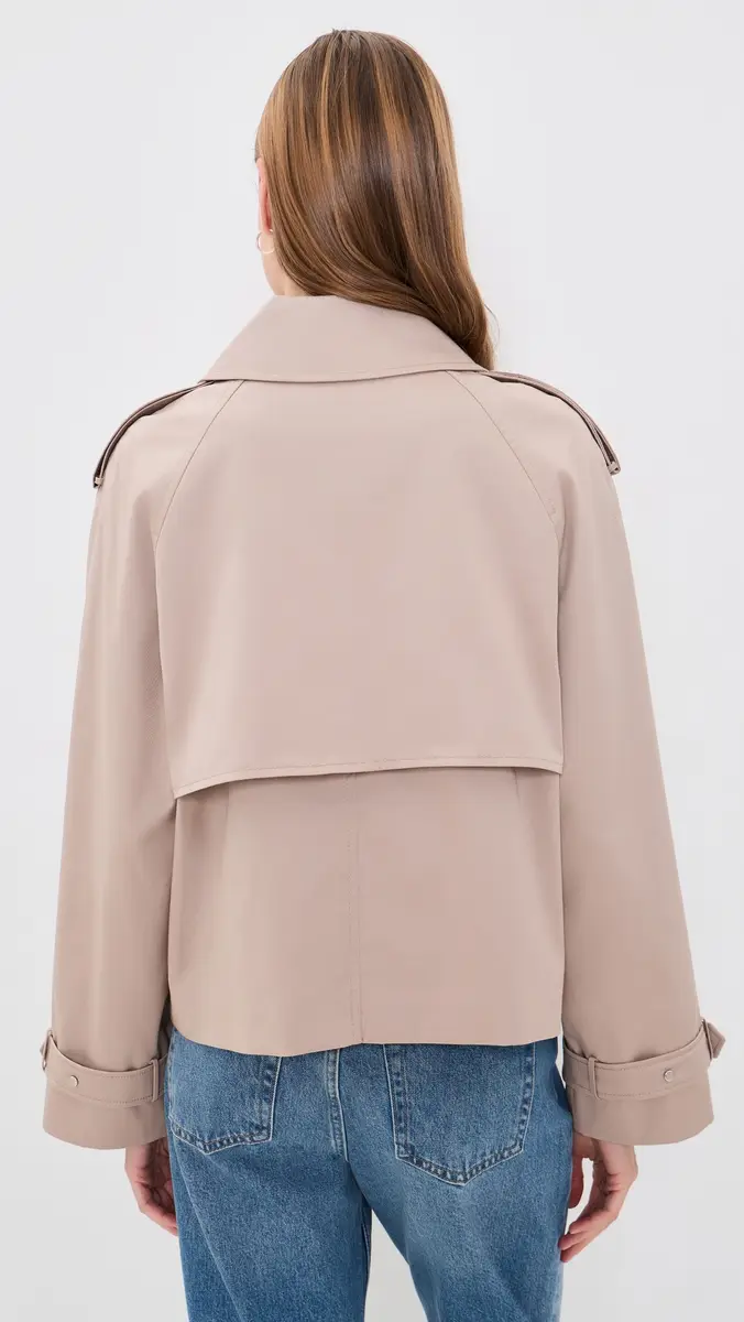 Anine Bing Rickie Cropped Trench Coat | Thumbnail 3 Anine Bing Rickie Cropped Trench Coat | Thumbnail 3