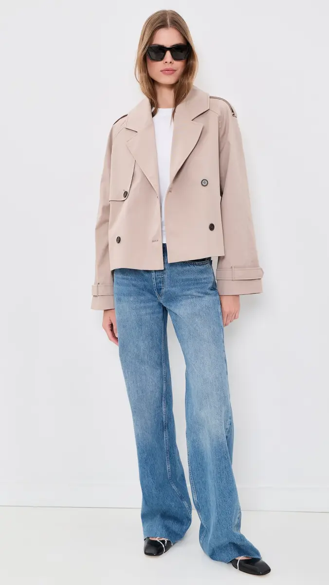 Anine Bing Rickie Cropped Trench Coat | Thumbnail 5 Anine Bing Rickie Cropped Trench Coat | Thumbnail 5