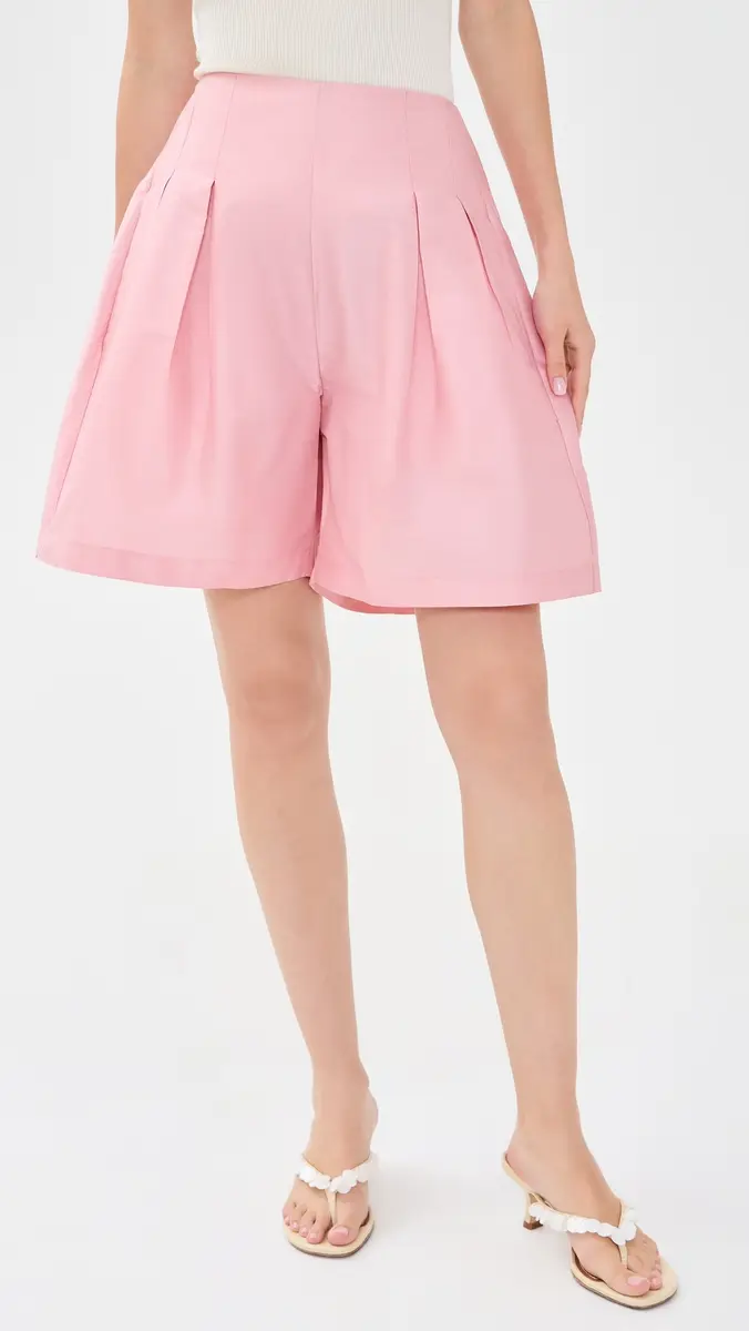 CHAN LUU Techno Taffeta Long Shorts | Thumbnail 2