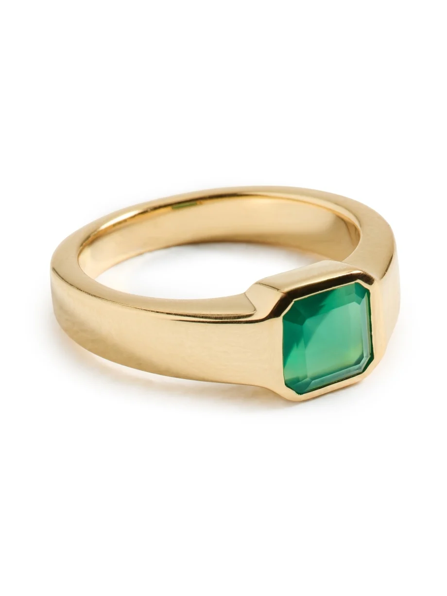 Emerald Pinky Signet Ring