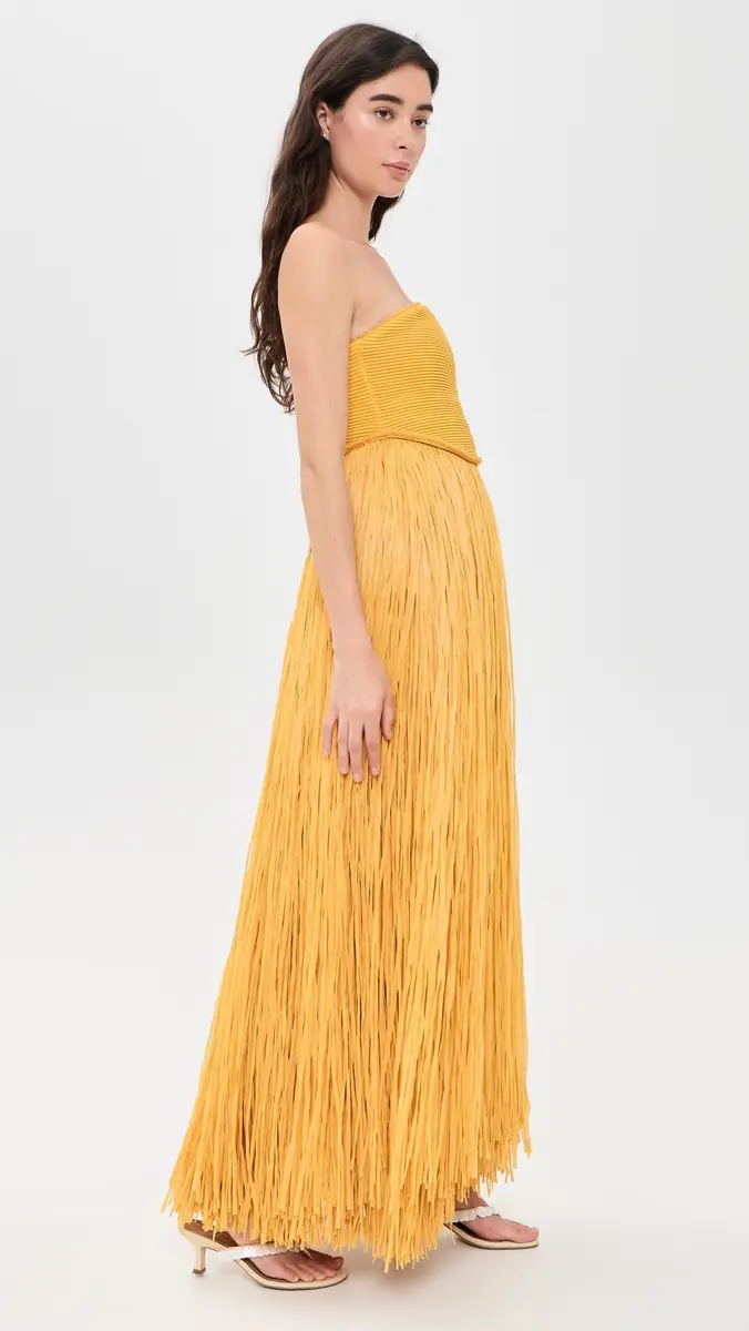 Aje Florentia Raffia Maxi Dress | Thumbnail 4 Aje Florentia Raffia Maxi Dress | Thumbnail 4