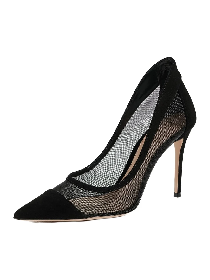 Gianvito Rossi Camoscio Rete Stilettos