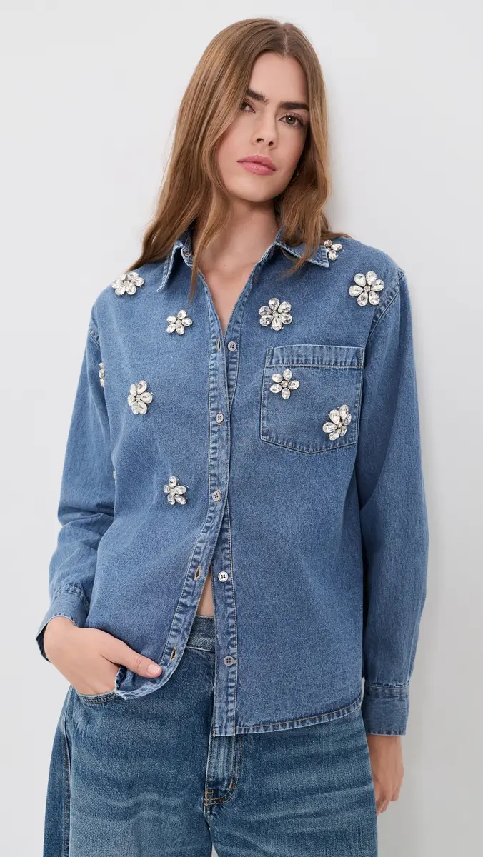 Essentiel Antwerp Konnection Rhinestone Shirt | Thumbnail 2
